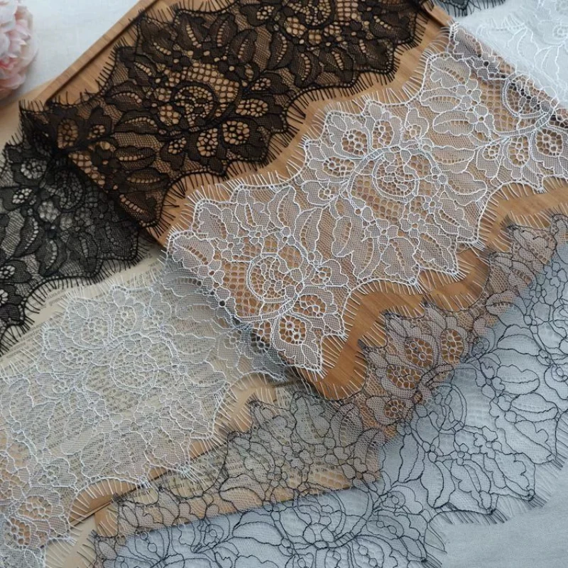 (3Yards/batch)HandmadeEyelashLaceFabricDecorationSewingClothingWeddingEmbroideryHomeEmbroiderySoft-AliExpress15