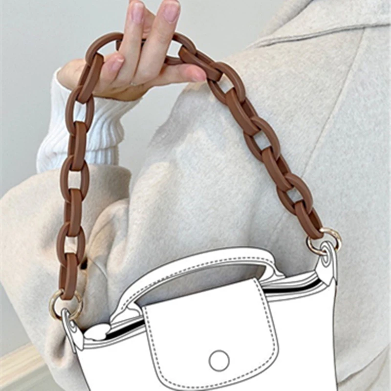 Acrylic Shoulder Strap Crossbody Replacement Belt For Longchamp Mini Dumpling Underarm Bag Handbag DIY Modification Accessories