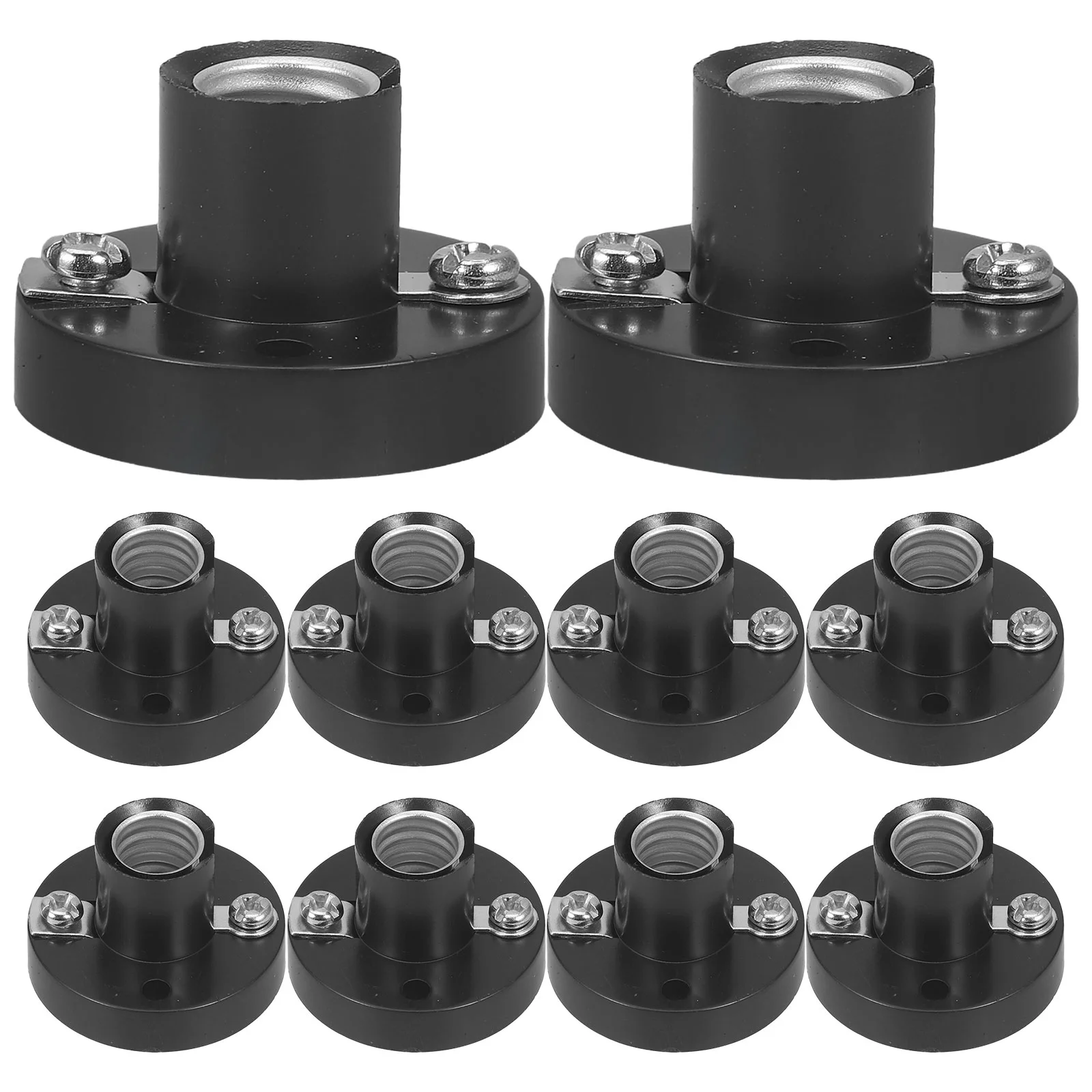 10 Pcs Experiment Equipment Screw Bulb Socket E10 Lamp Holder Base Small Bulbs Lamps Replacement Light Plastic lamp holder lamp bulb holder