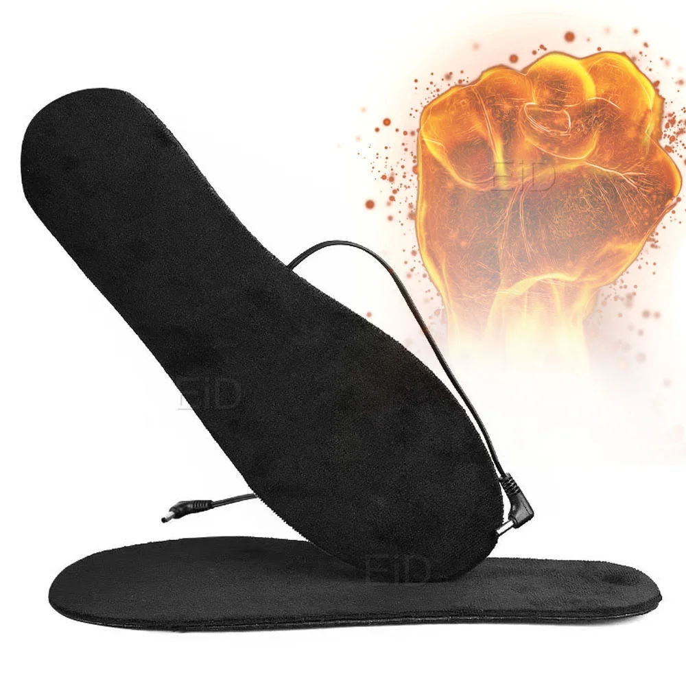 USB Elektrische Erhitzt Schuh Einlegesohle Winter Warme Frauen Fuß Pad Waschbar Thermische Männer Boot Mat Unisex Heizung Schuh Einlegesohlen – Detail 26