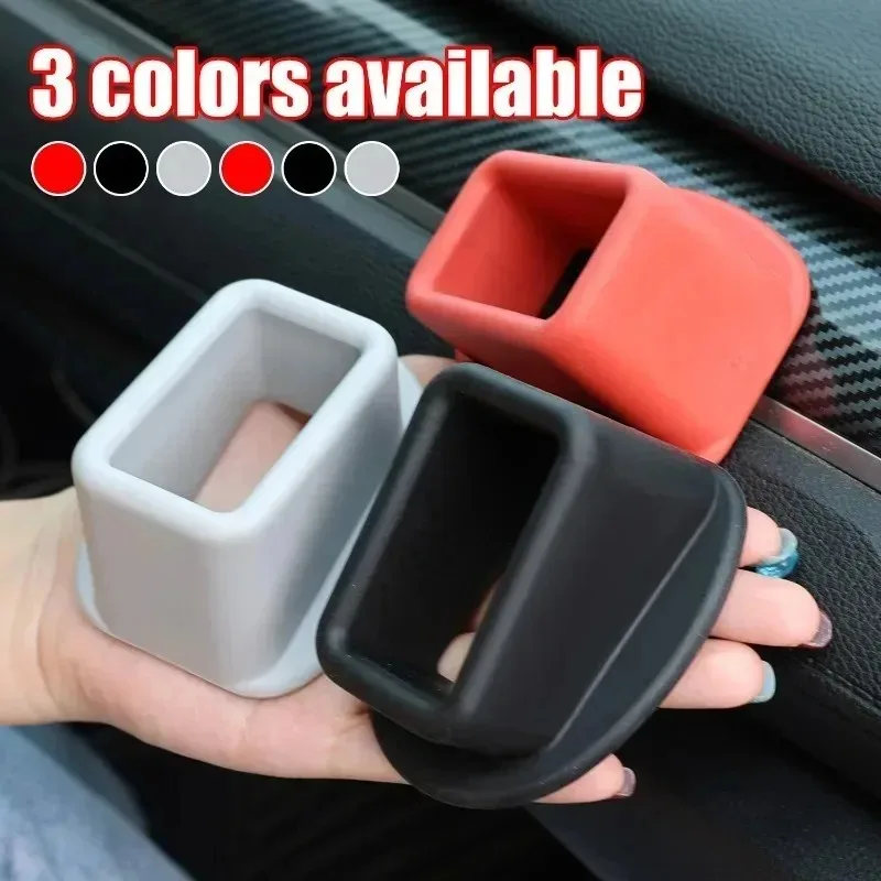 Car Seat Belt Silicone Socket Protective Cover Wear-resistant and Scratch Resistant Car Interior Modification Seat Belt Fastener