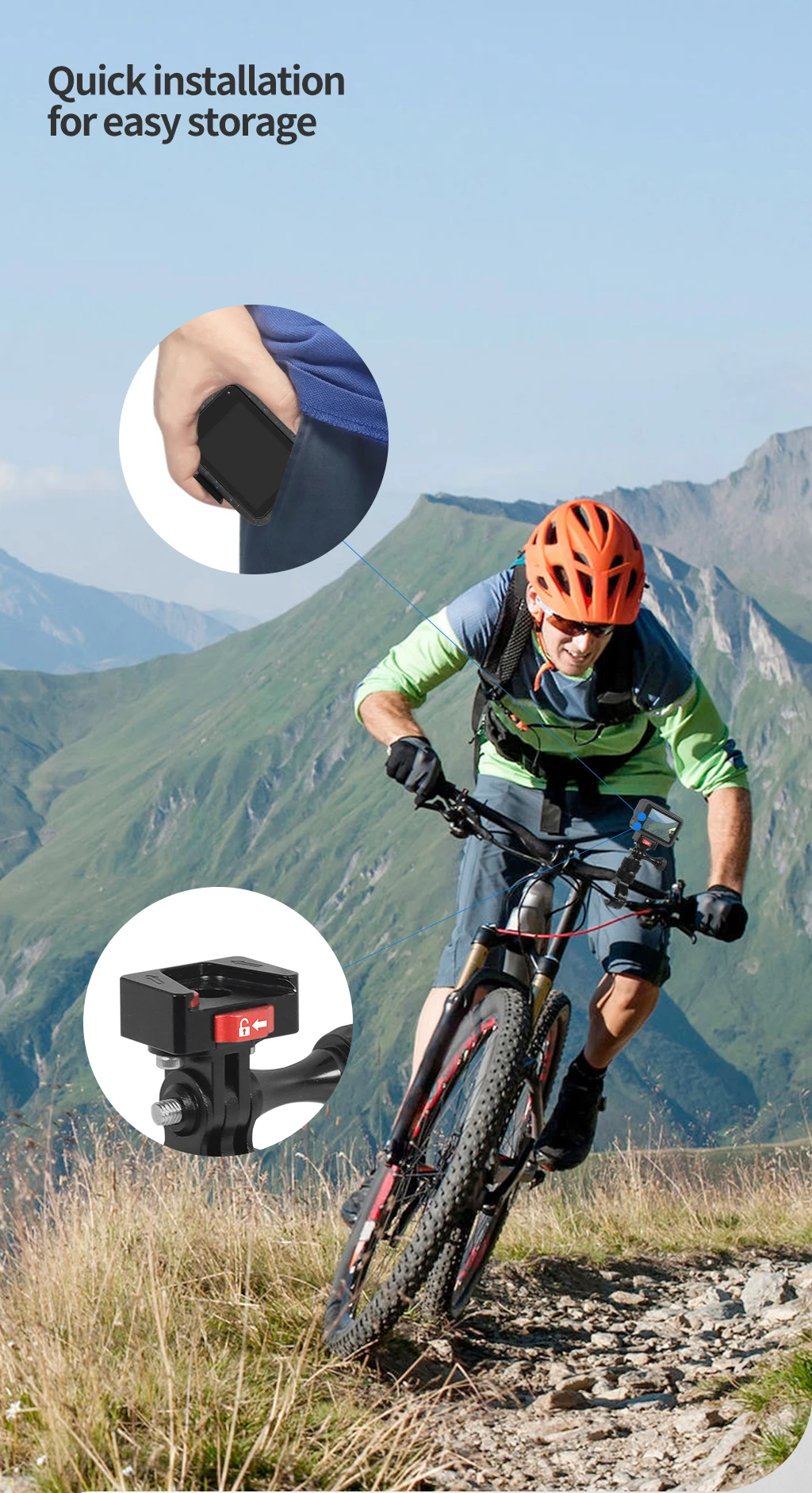 Stativ V Mount Adapter 1/4 Schraube Schnellspanner für GoPro 13 12 11 10 OSMO Action Kamera Batterieabdeckung Schnellinstallationsschalter – Detail 18