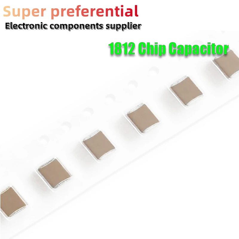 

50pcs 1812 smd chip capacitor 1nF 2.2nF 4.7nF 10nF 100nF 1uF 2.2uF 4.7uF 22uF 47nF 2KV 50V 100V 25V 630V X5R