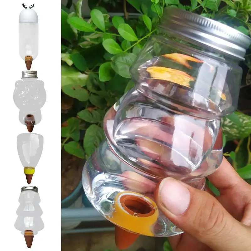 

Automatic Plant Watering Device Cartoon Shape Watering Spikes Easy-Refill Sturdy Plant Adjustable Auto Water Dripper Garden tool