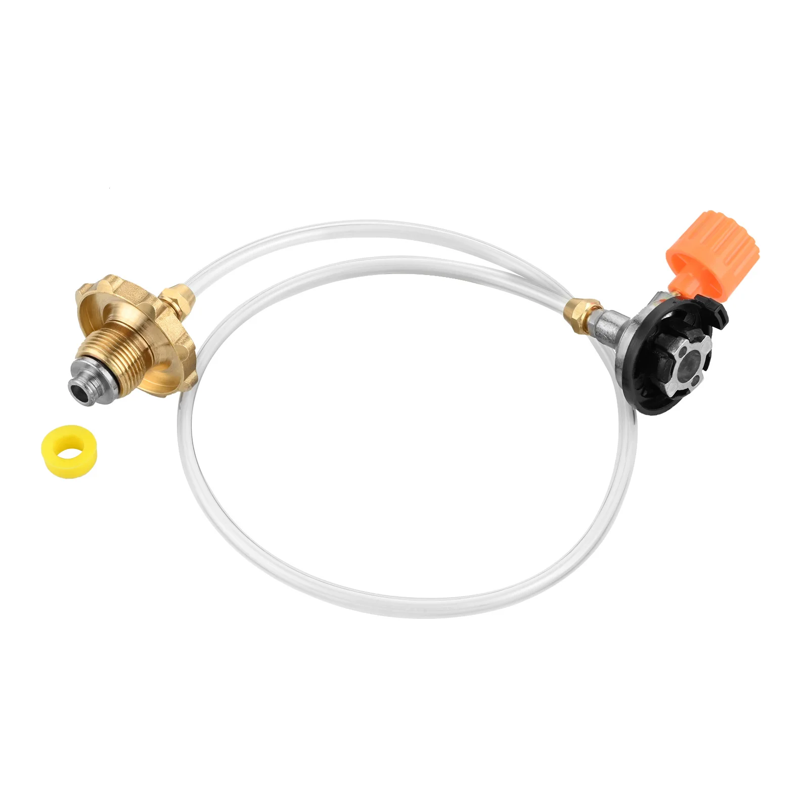 1set Liquefied Gas Connector 60cm Hose CB Can Adapter to connect Gas Tank Inflate CB can Copper Hand Wheel Switch Valve Camping
