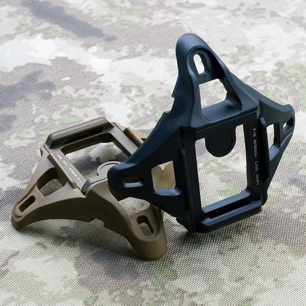 Tactical 3-Hole Skeleton NVG Mount Shroud Compatible with ACH/MICH/OPS-Core Fast/Crye AirFrame Helmet With Original Markings