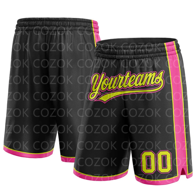 Custom Black Dark Authentic Basketball Shorts 3D Printed Men Shorts Your Name Mumber Quick Drying Beach Shorts