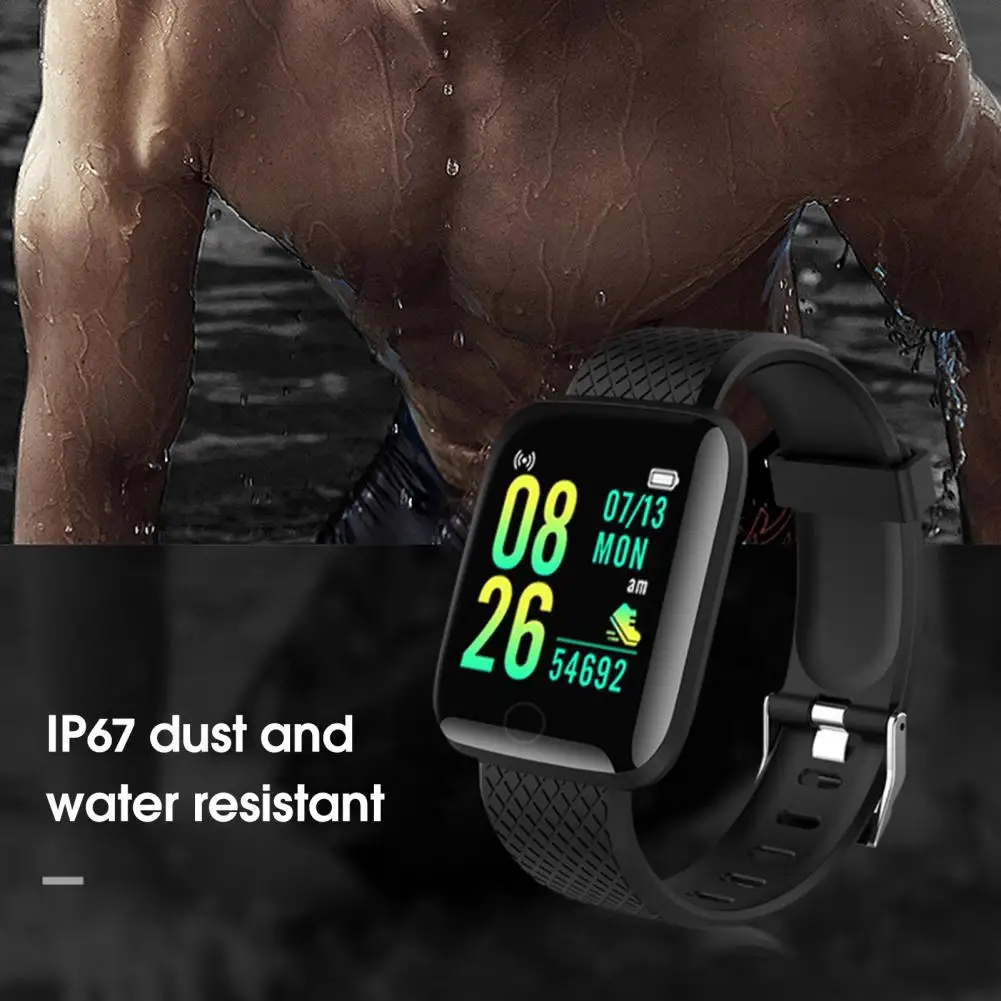 Smart Watch Smart Bracelet Smart Band Men Women Smart Watch Blood Pressure Heart Rate Monitor Fitness Tracker 116Plus Bracelet Watch D13 Wristwatch