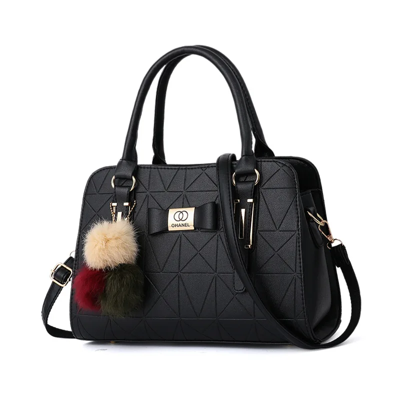 حقيبة كتف نسائية ذات سعة كبيرة، بتصميم كلاسيكي وعص...