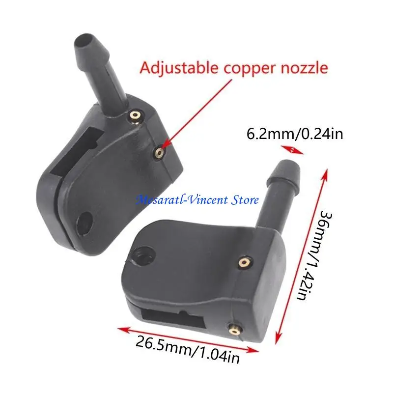 W638용 A70F 2개 앞유리 제트 와셔 스프레이 워터 노즐