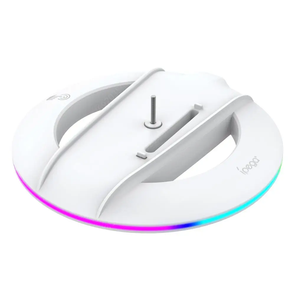 RGB 수직 스탠드 안정적인 LED 베이스 게임 콘솔 베이스, PS5 슬림 콘솔용, PS5 슬림 디스크 및 디지털 버전