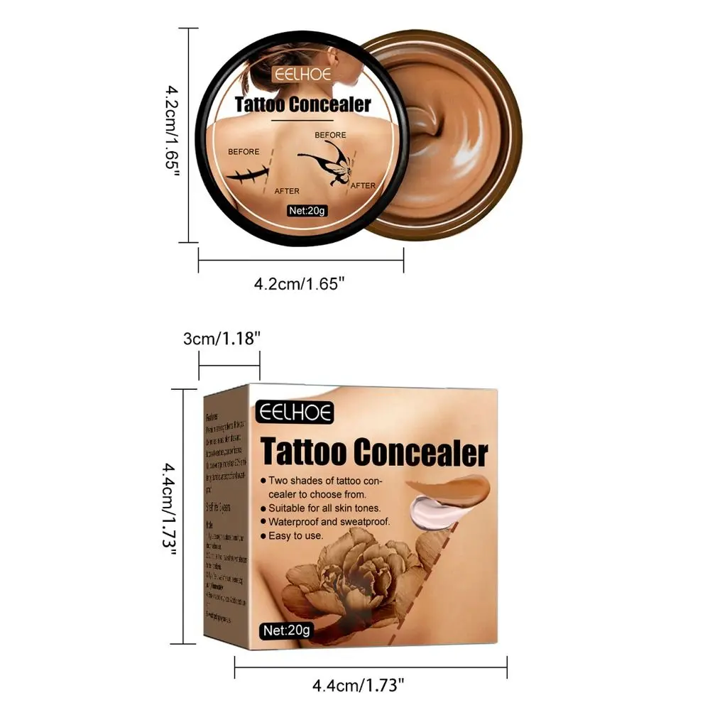 20g Tattoo Concealer Leg Makeup Brightening Sweatproof Waterproof Foundation Conceal Easily Waterproof Body Concealer Scars images - 6