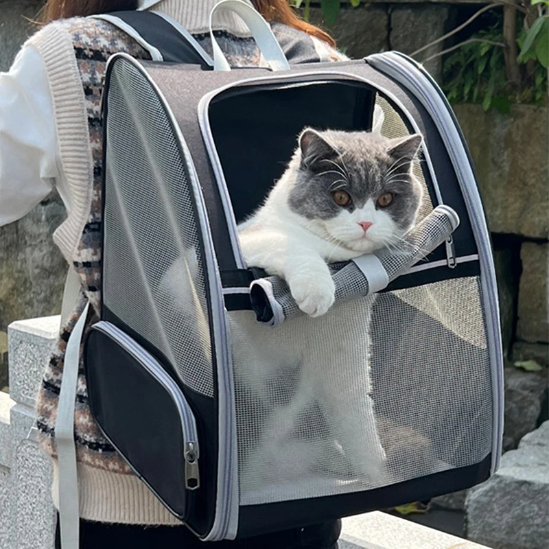 Cat Carrier Bags Breathable Foldable Pet Backpack for Dogs Cats Portable Outdoor Travel Cat Transport Carrying Bag Pet Supplies