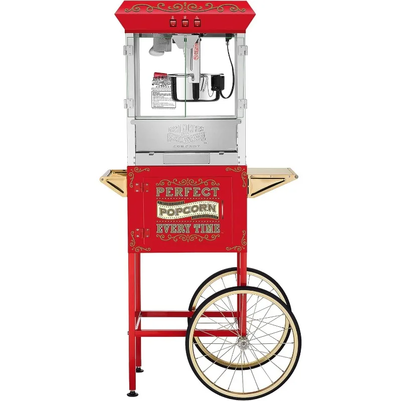 Great Northern Popcorn Perfect Popper Popcorn Machine with Cart and Stainless-Steel Kettle, Warming Light, and Accessories 6