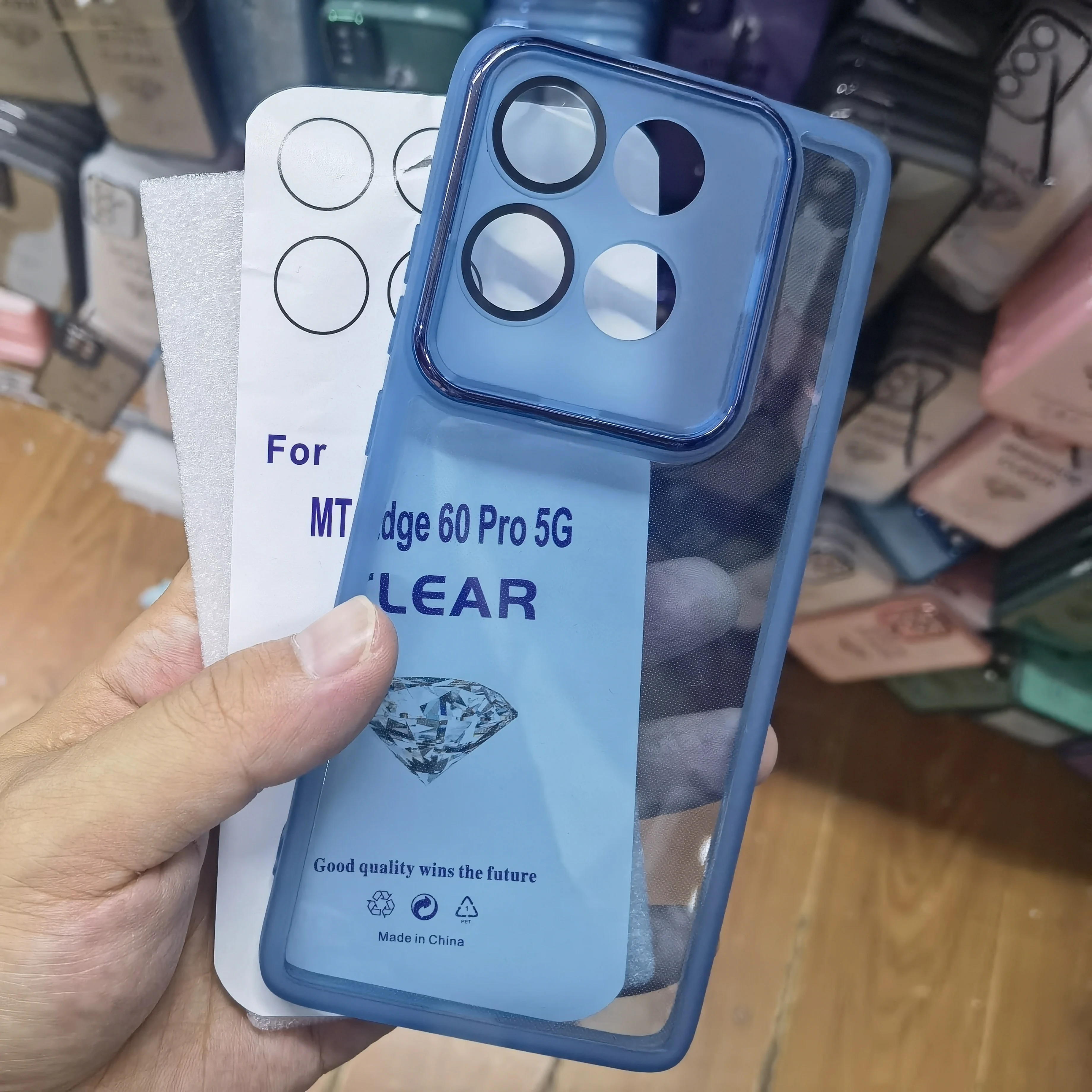 Transparent TPU Soft Case with Camera Lens Protector