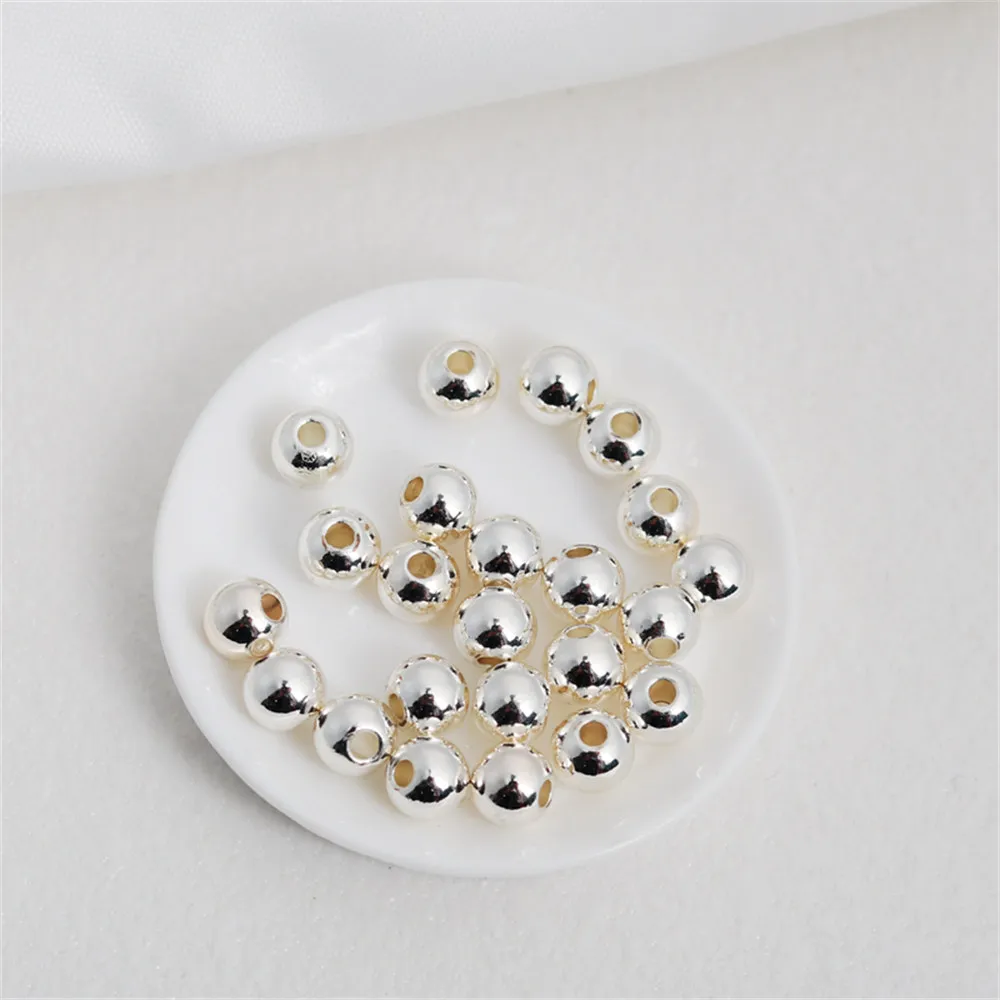 

2/2.5/3/4mm Gold Plated Copper Beads Hollow Round Shaped Spacer Beads For DIY Jewelry Making Components Bracelets Accessories