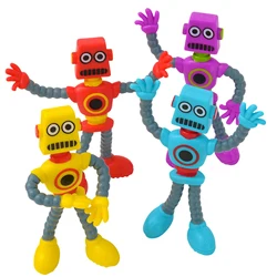 1pc flexível dobrável figuras robô brinquedos crianças meninos legal coisas bonito engraçado presente torcido e deformado boneca brinquedos para crianças