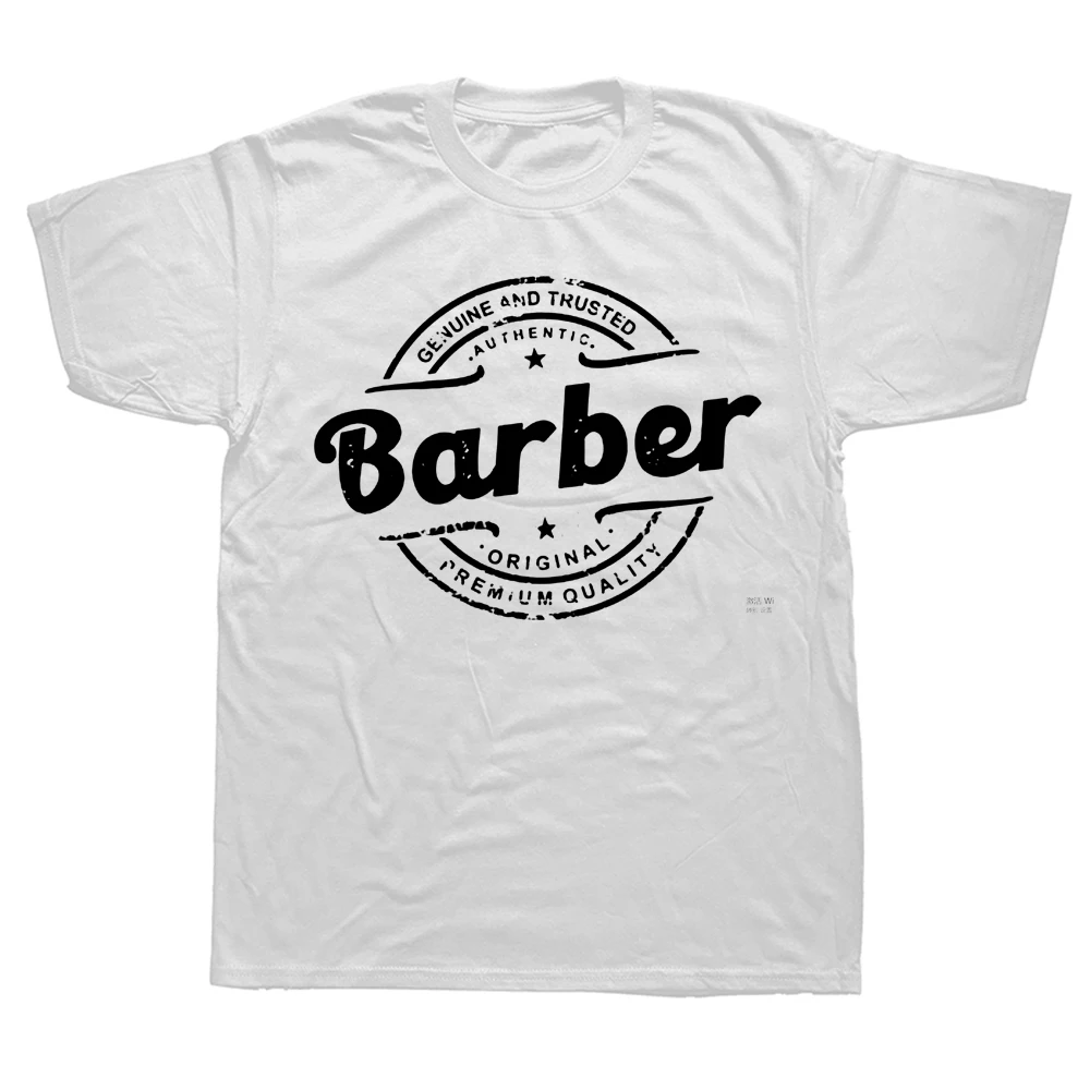 Personality Best Barber Distressed T Shirt Men Short Slved Soft Cotton T-shirt Casual Tshirt Hairdresser Hairstylist_voghion.com