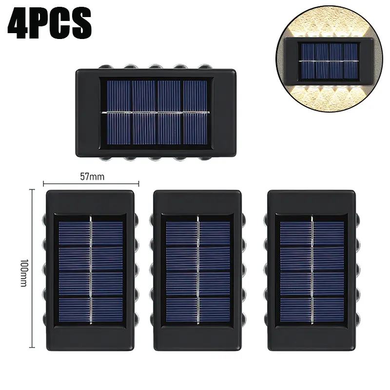 10 LED Solar Wall Lamp Outdoor Waterproof Solar Powered Light UP and Down Illuminate Home Garden Porch Yard Decoration - Image 7