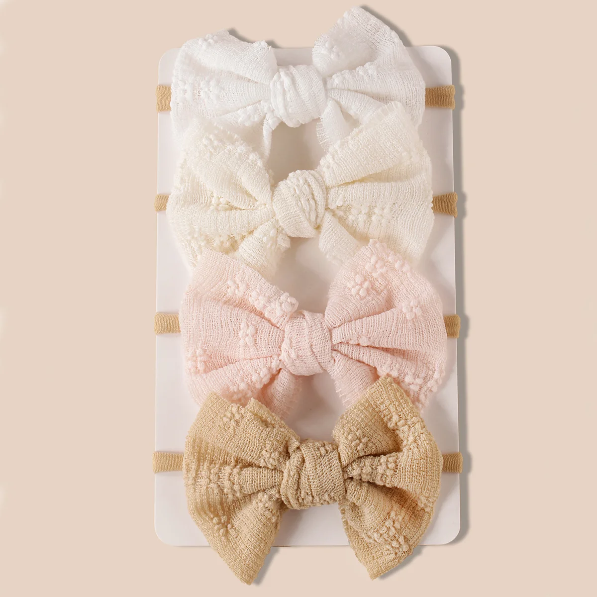 Baby Headband Gauze Jacquard Bow Nylon Narrow Edge Elastic Hairband For Girls Kids Soft Hair Accessories 4 Pcs/Lot hair bands hair accessories hair headband accessories baby headband set