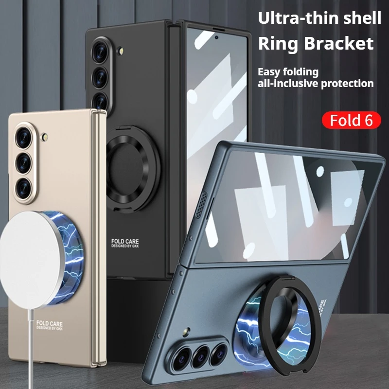 Custodia Flip Cover in Pelle di Lusso per Samsung Galaxy Z Fold 6 con Slot per Penna Pellicola Protettiva in Vetro per Schermo_voghion.com