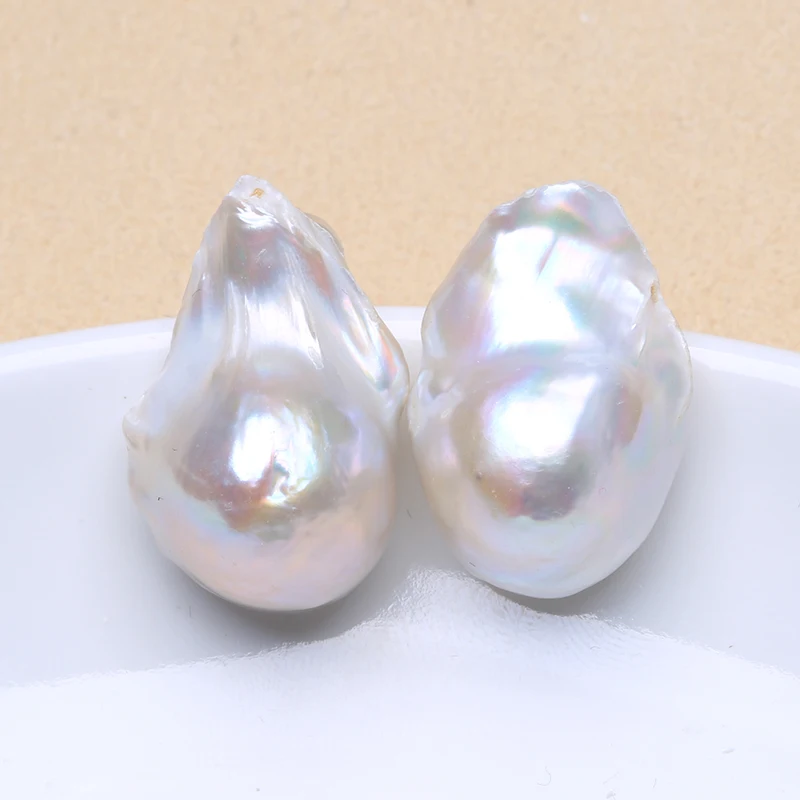 

Natural Freshwater Pearl 925 Sterling Silver Large Baroque Pearl Stud Earrings 15-25mm INS Fine Jewelry Gifts for Women EA