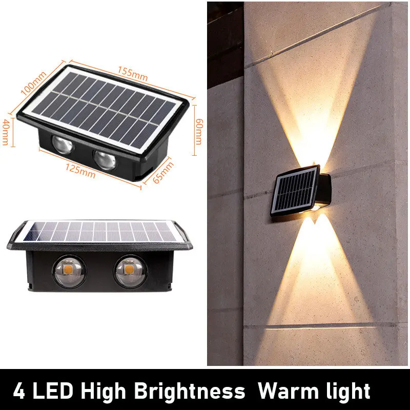 مصباح LED جداري يعمل بالطاقة الشمسية لتزيين الحديق...