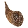 Horn Basket Ornaments Woven Fruits Gift Decorations Wicker Multipurpose Storage Rattan Cornucopia Home Food Serving Baskets 2