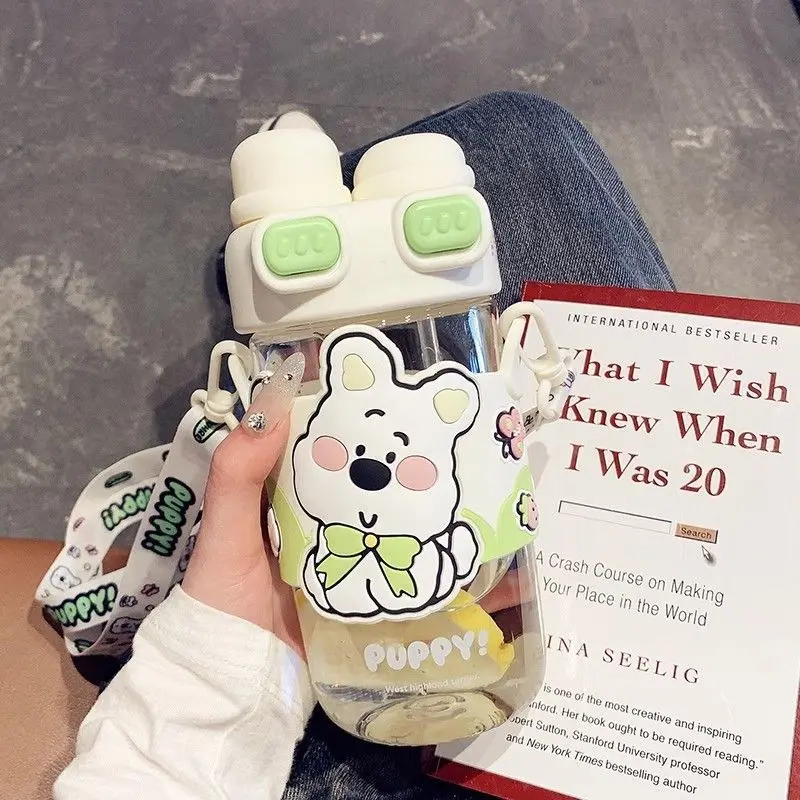 Cartoon Kawaii Kids Capybara Water Bottle for School