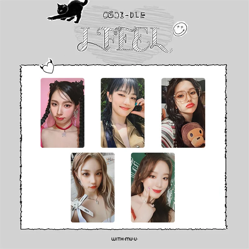 

KPOP (G) I-DLE Wm2.0 Special Edition Card GIDLE Ye Shuhua MINNIE Printed Photo Card LOMO Card Girl's Collection Gift 5Pcs/set