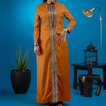 Chioma Long Sleeve Embroidered Dress