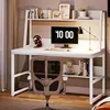 Computer desk with kitchen cabinets, 47-inch home desk with space saving design and small space with bookshelves 6