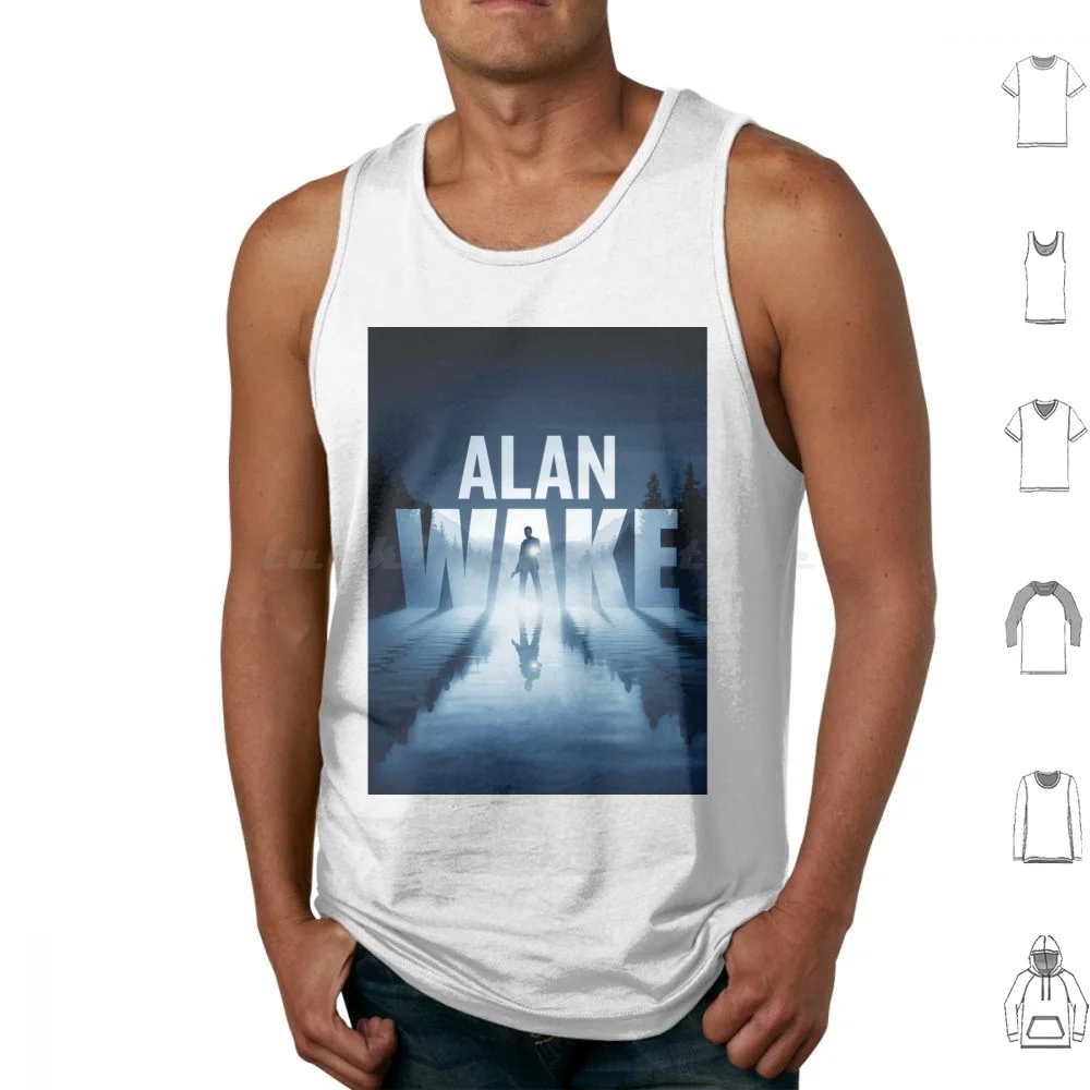 Alan Wake Canotte Stampa Cotone Alan Wake Control Bureau Federale Of Control Remedy Gaming Jesse Faden Horror Control