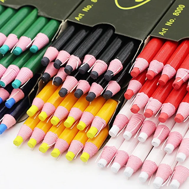 Stylos À Craie De Couture Colorés Pour Tailleur, Stylo Marqueur Pour Tissu  À Craie Non Découpé Pour Patchwork, Bricolage, Vêtements, Outil, Accessoire  De Vêtement, 12 Pièces - Coudre Outils Et Accessoires - AliExpress