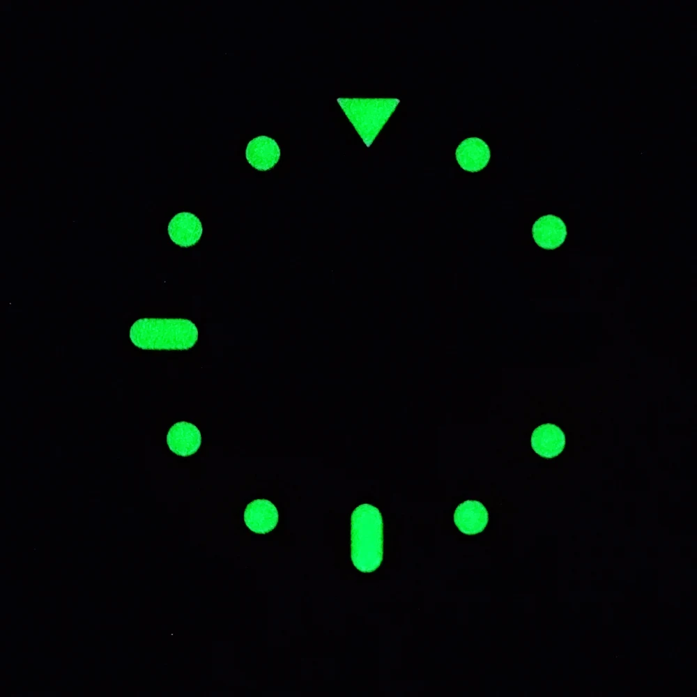 Green Luminous Mechanical Watch Dial - 28.5mm