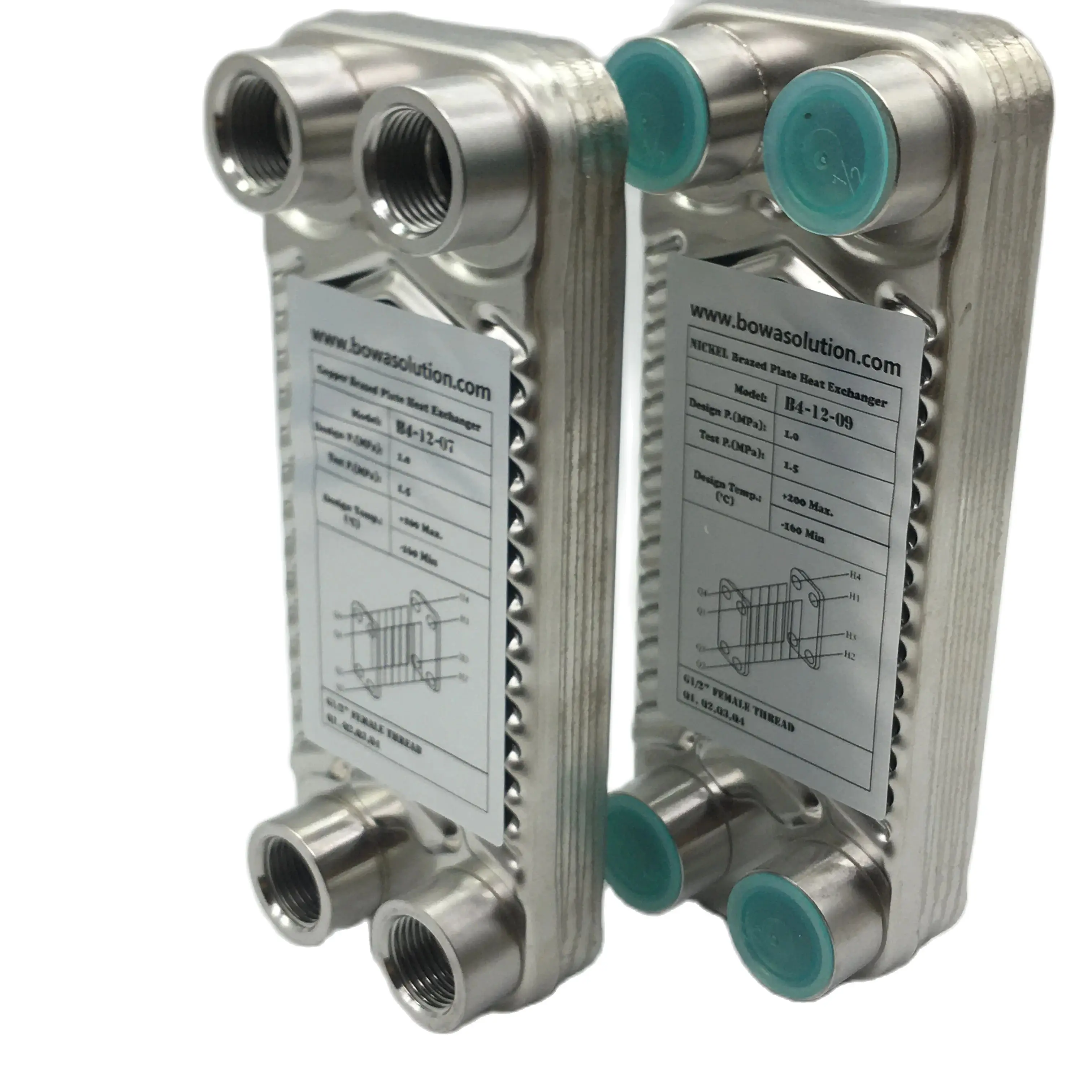 B4-12-09 Nickel brazed PHE is used for heat transfer between glycol and KOH in H2 battery humidity & temp control system