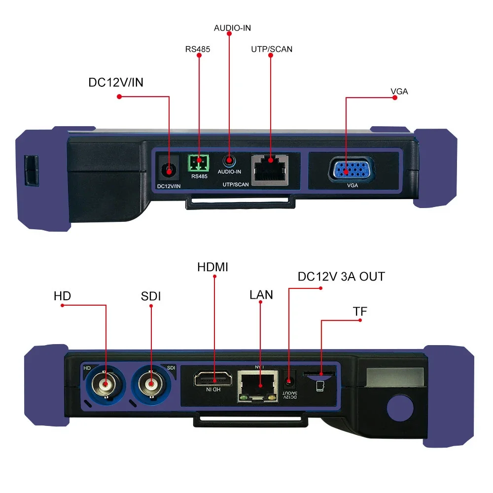 4K IPC CCTV Tester 6 in 1 CCTV Surveillance Camera Monitor Full HD 8MP IP AHD CVI TVI SDI Camera Tester HDMI VGA cctv camera tester