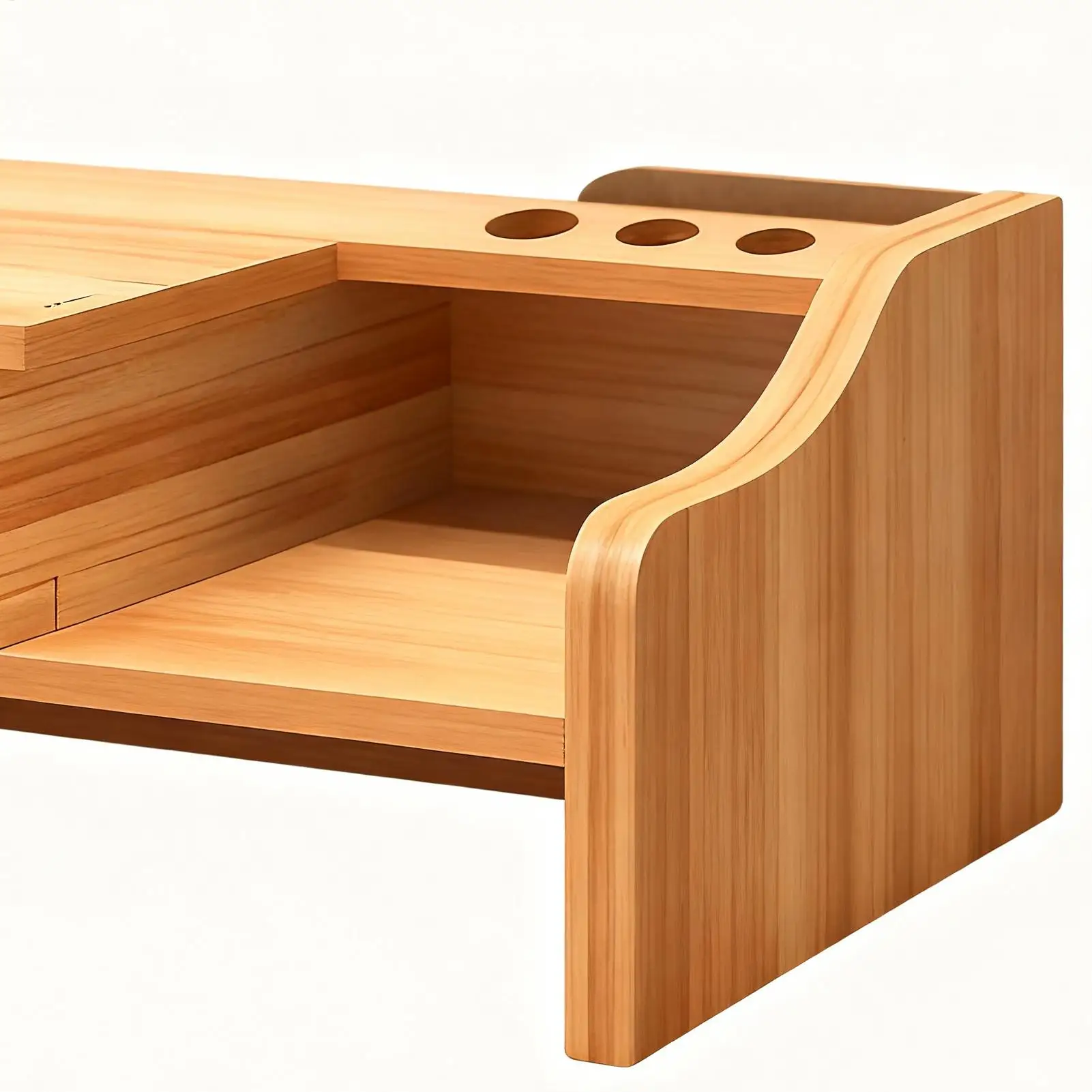 Monitor Stand Riser Ergonomic Height With Drawer Desk Shelf Organizer For Laptop Printer PC TV Screen Pen Home Dorm Hotel