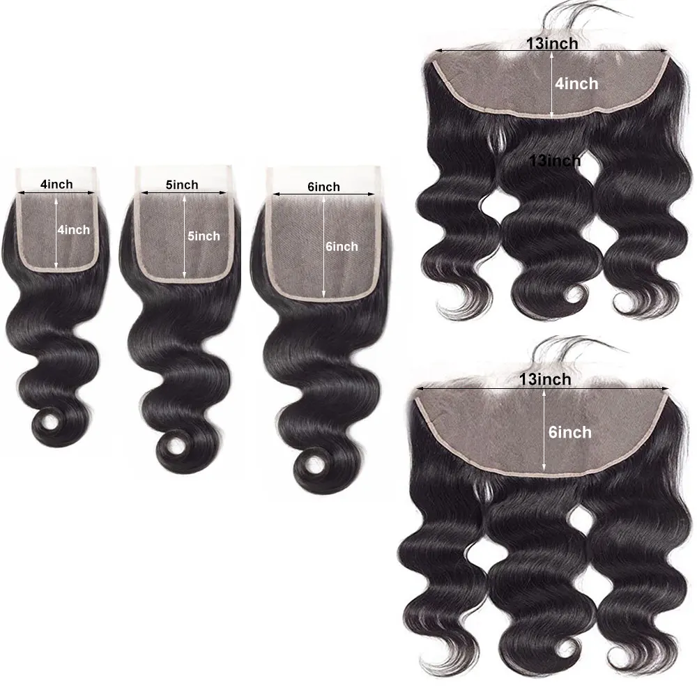 4x4 5x5 6x6 Lace Closure Body Wave Human Hair Transparent 13x4 13x6 Lace Frontal Closure Body Wave Ear To Ear Hair Extensions