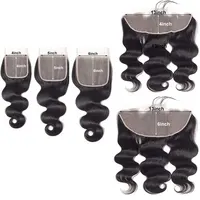 4x4 5x5 6x6 Lace Closure Body Wave Human Hair Transparent 13x4 13x6 Lace Frontal Closure Body Wave Ear To Ear Hair Extensions 1