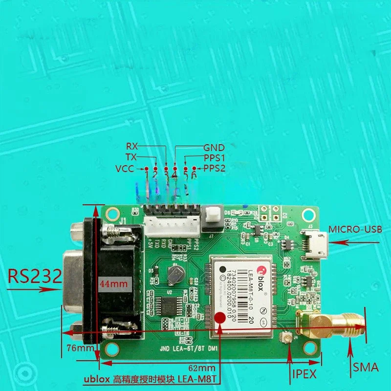 Customized UBLOX High Precision Timing Module GNSS LeA-M8T Development ...