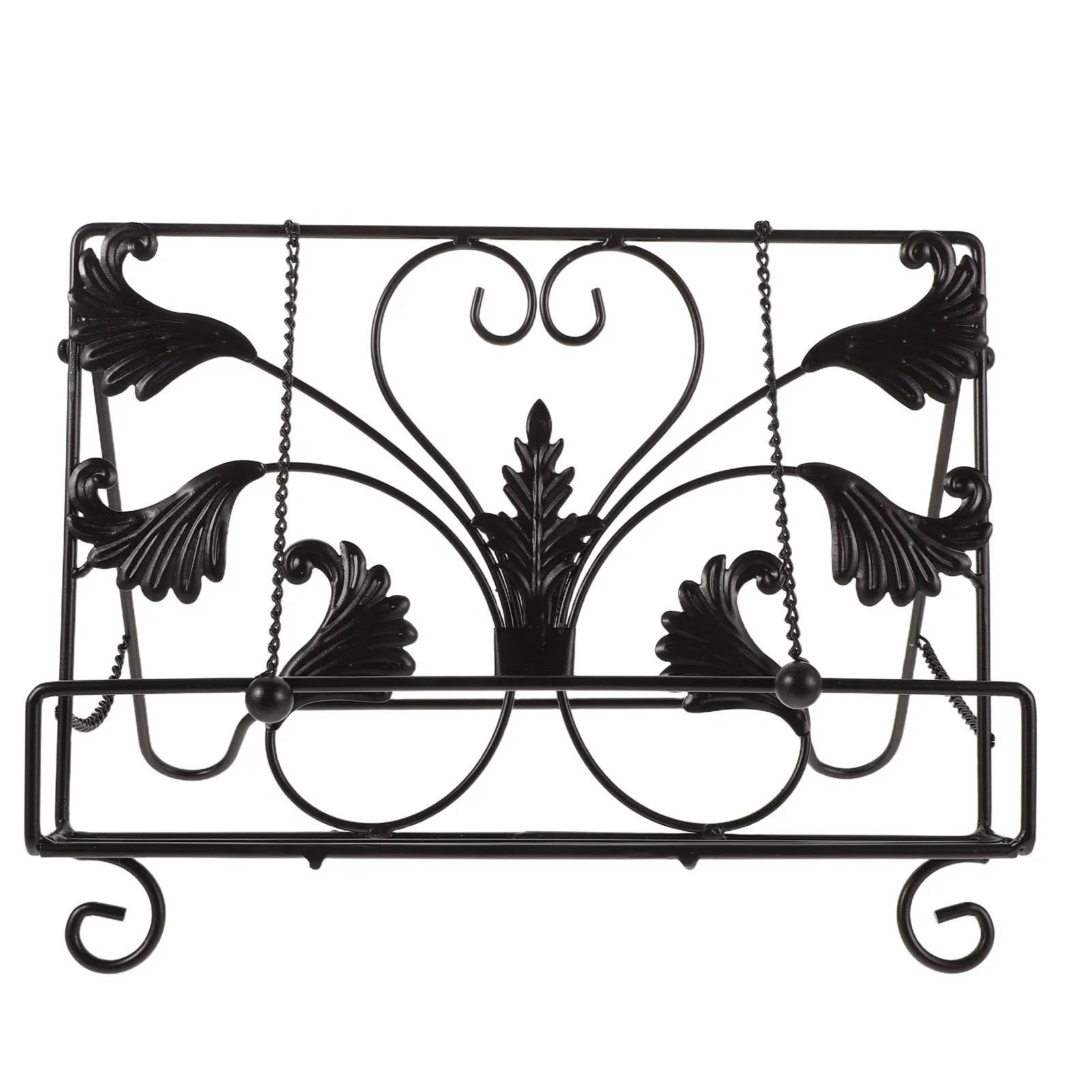 메탈 키친 요리책 디스플레이 스탠드 북 홀더 요리책 거치대 무게추 체인 빈티지 요리책 정리대