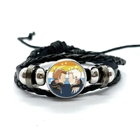 Good omens Leather Bracelets Angel Colourful contexts Funny Multilayer Braided Bracelets Bangles Handmade Jewelry Gifts 1