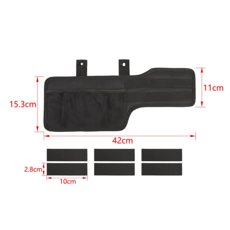 콘솔 기어 시프터 오거나이저 포드 브롱코 2021 2022 2023용 포켓 부품, 블랙