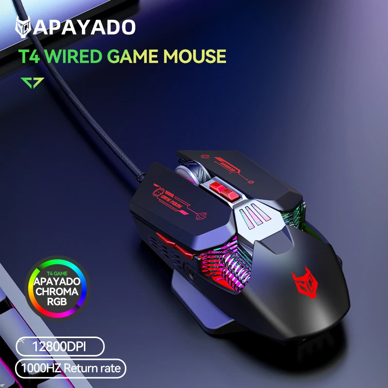 High-Performance Gaming Mouse with Adjustable DPI and Ultra-Light Paracord Cable