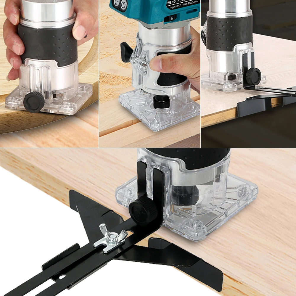 5 Speeds Brushless Electric Hand Trimmer Cordless Compact Wood Router Woodworking Engraving Slotting for Makita 18V Battery 6