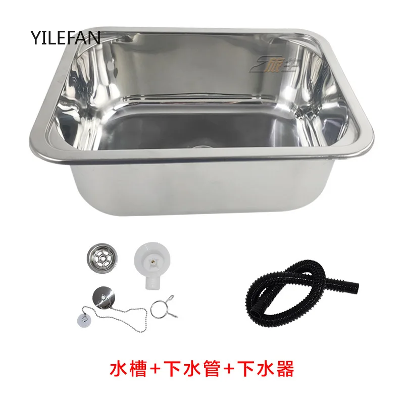 Stainless Steel Square Topmount Drop In Small Kitchen & Bar Sink Single Bowl Kitchen Sinks for Wet Bar RV with Cutting Board