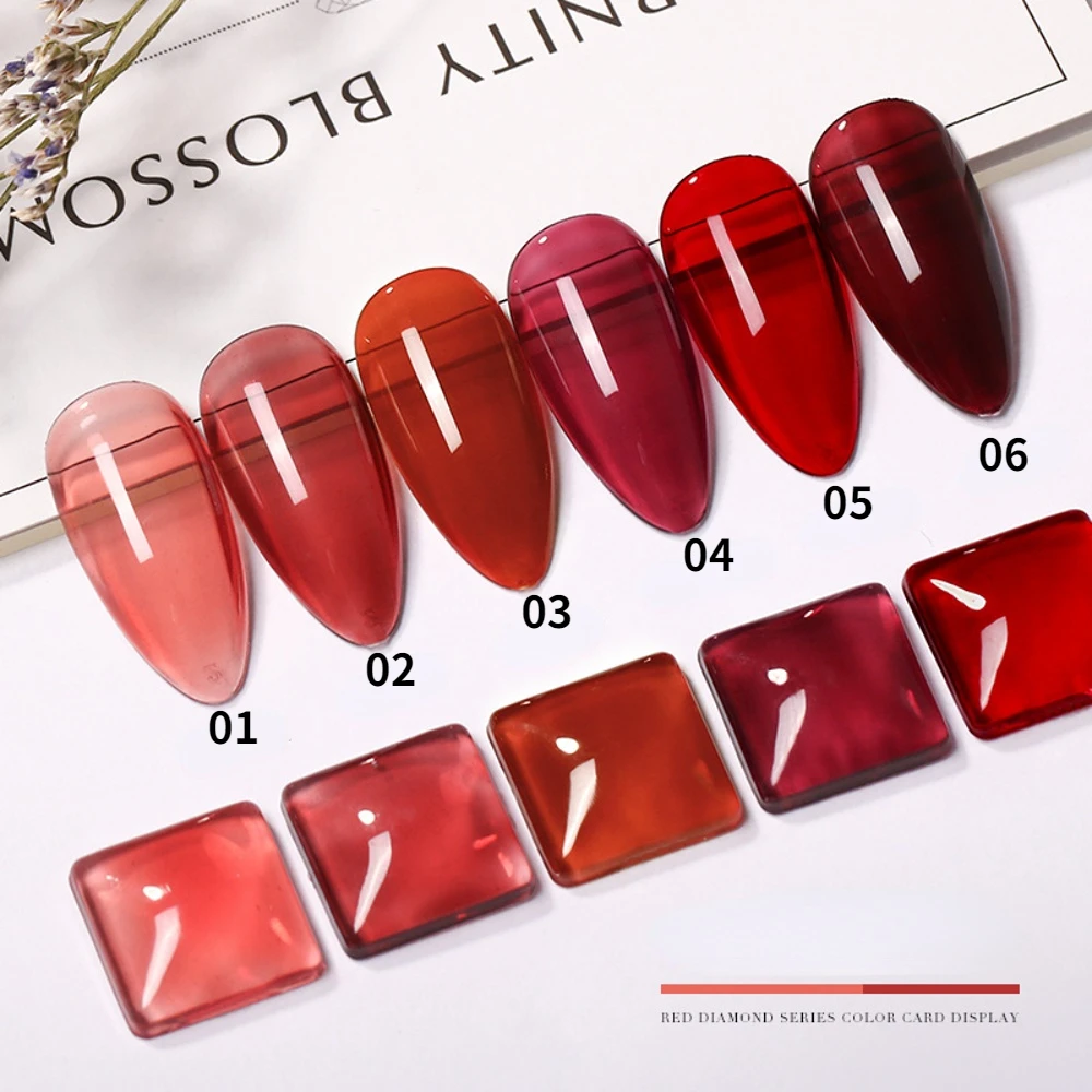 Elano New 6-color Garnet Red Pop Nail Polish Gel Lasting Coloring Nail Shop  Dedicated To Protecting Nail Beginners Nail Art - Nail Polish - AliExpress