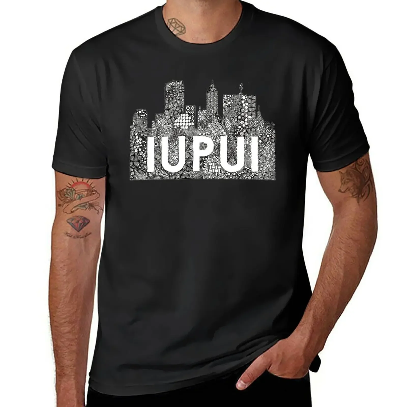 

Zentangle IUPUI T-Shirt graphics blanks cute clothes Men's t-shirt