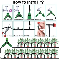 KESLA Garden Drip Irrigation Automatic Watering System Kit 1/4'' Nozzles for Bonsai Pot Plant Lawn Flower Vegetable Greenhouse 6